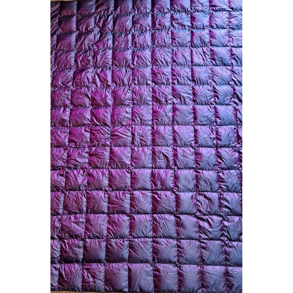 Burgundy Down Throw Blanket Quilted Packable Lightweight Travel 68x56"